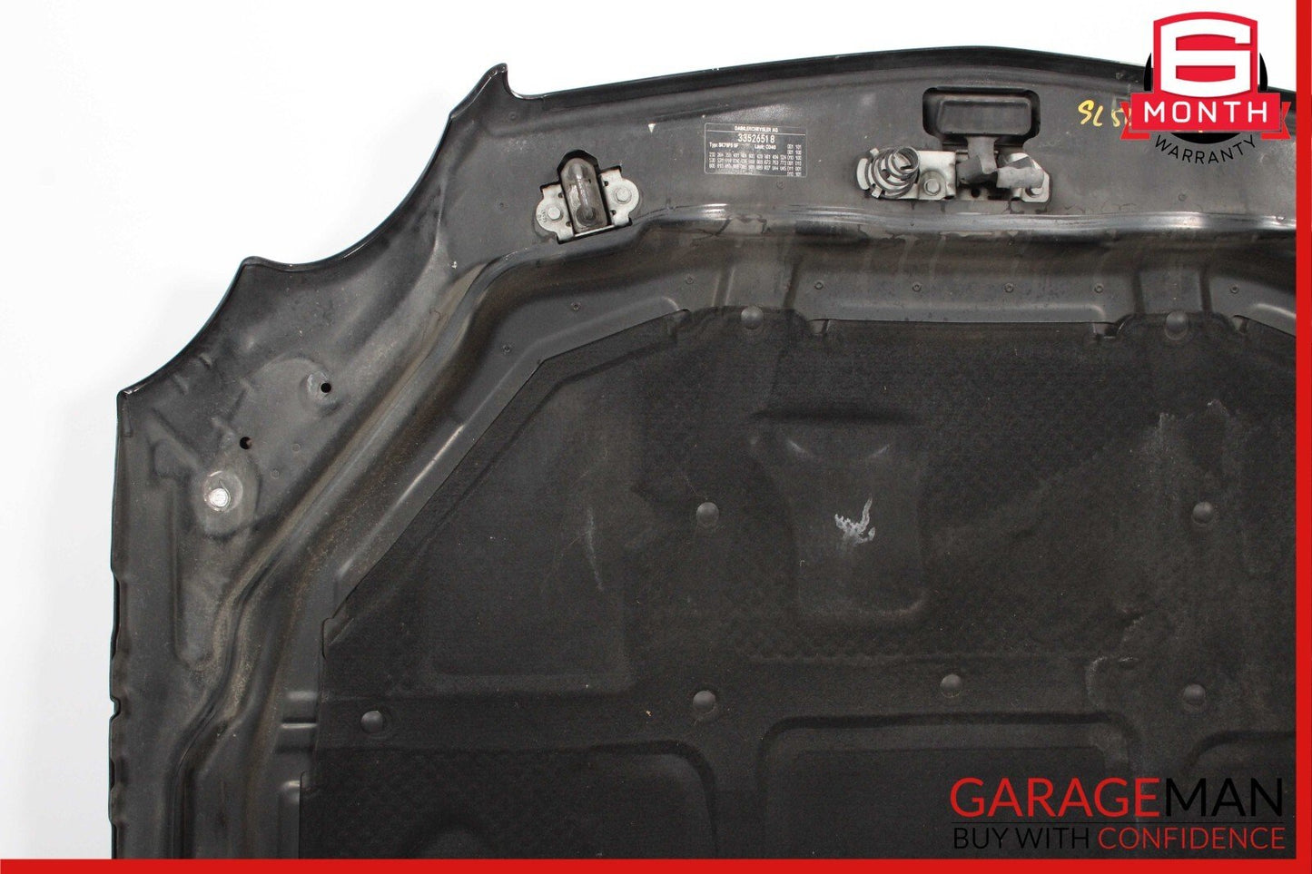 03-08 Mercedes R230 SL500 SL600 Front Hood Bonnet Cover Panel Assembly Black OEM