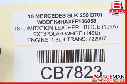 08-18 Mercedes R172 SLK250 E550 Front Left Side Door Control Module Unit OEM