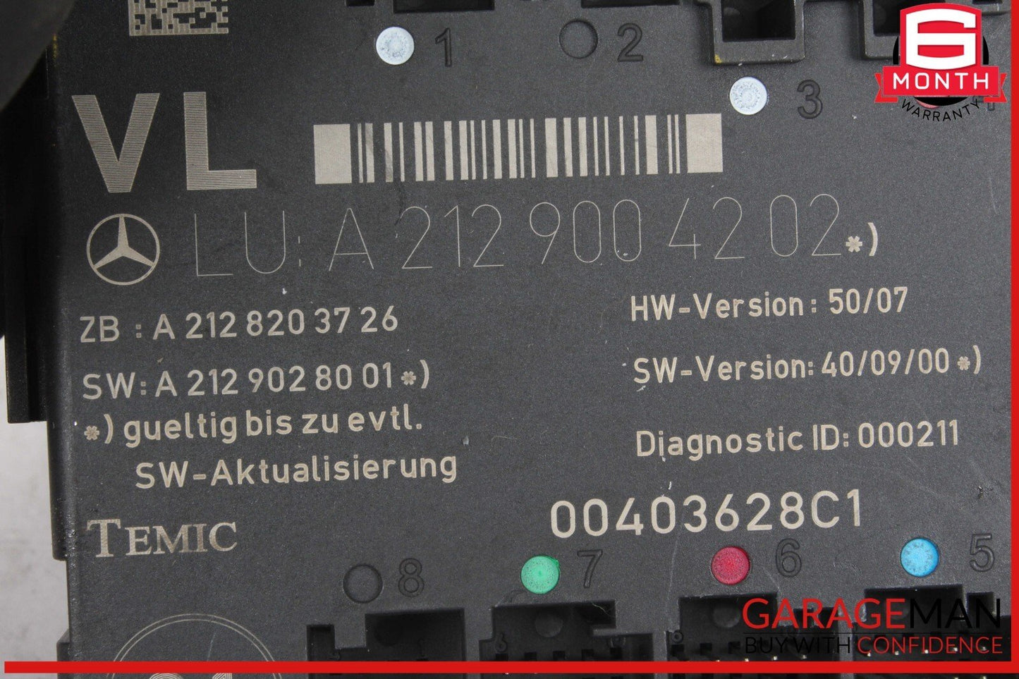 08-18 Mercedes W204 C250 C300 E350 Front Left Side Door Control Module Unit