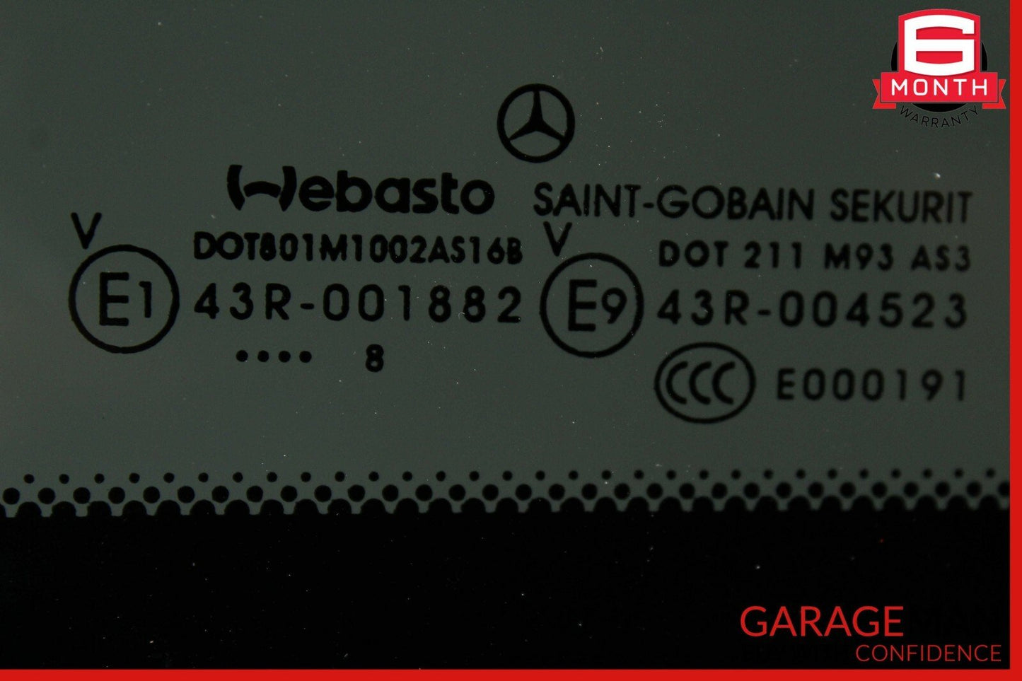 07-13 Mercedes W221 S600 S63 AMG Rear Pano Panoramic Roof Glass Panel Assembly