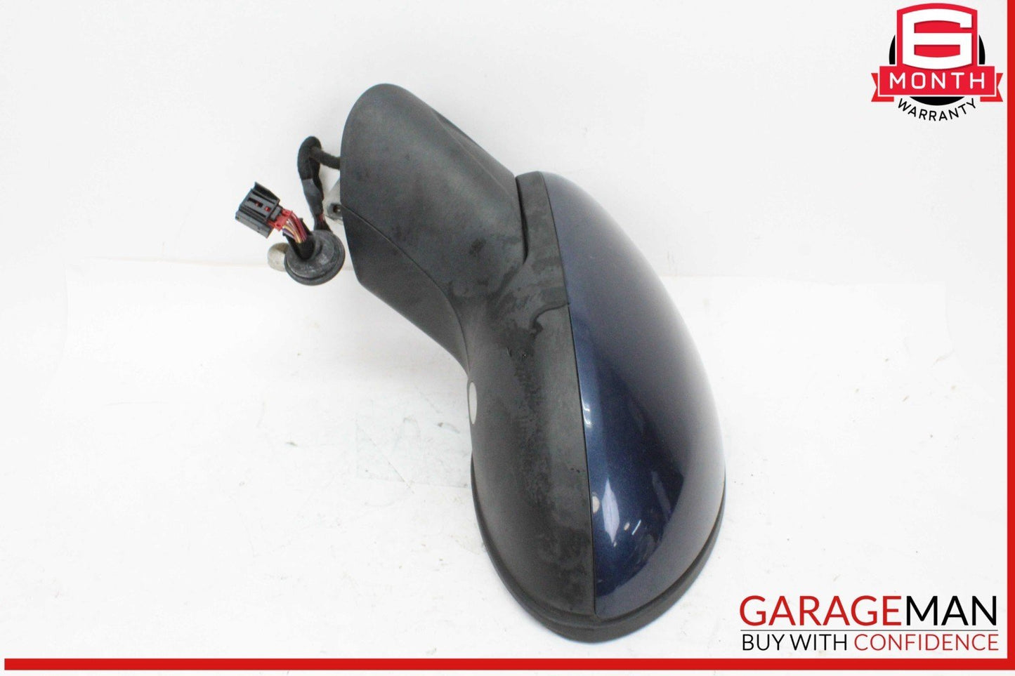 11-14 Porsche Cayenne 958 Front Left Driver Side Door Rear View Mirror Blue OEM