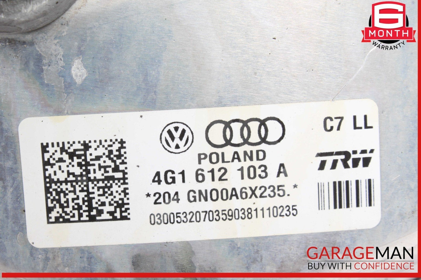 12-17 Audi A7 Power Brake Booster Master Cylinder w/ Reservoir 4G1612103A OEM