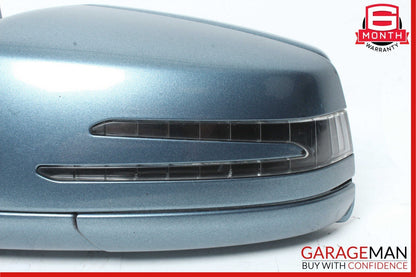 10-13 Mercedes W221 S550 Front Left Side Mirror Door Rear View Tanzanite Blue
