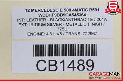 11-20 Mercedes W212 E550 SL550 Engine Generator Alternator 180 Amp OEM