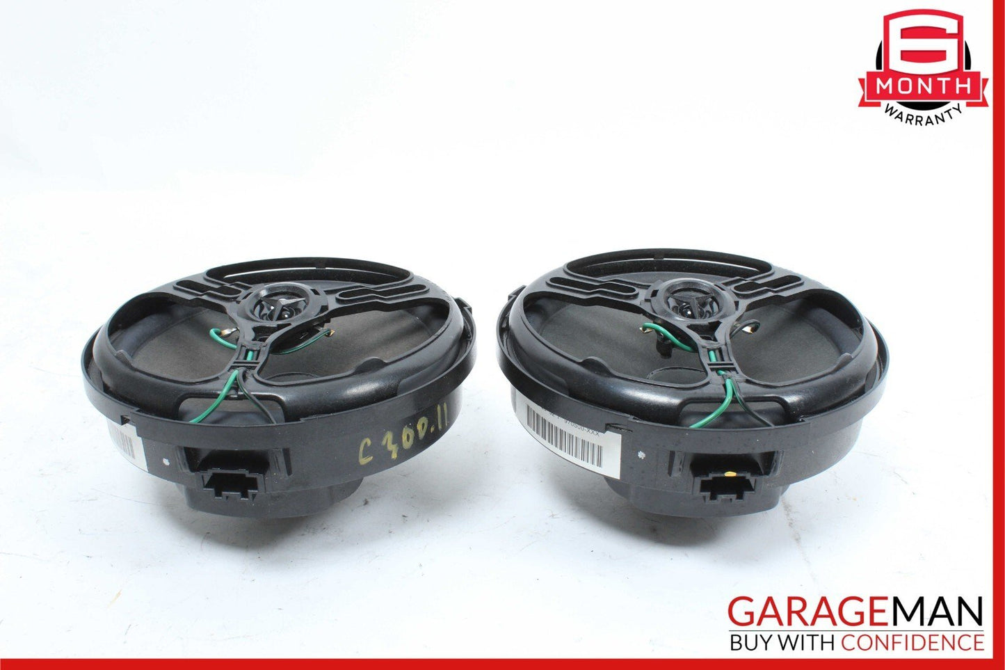 08-11 Mercedes W204 C300 C350 Rear Right & Left Side Door Sound Speakers Set OEM