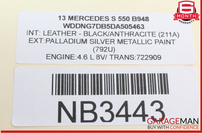 07-13 Mercedes W221 S550 S400 Rear Right / Left Side Door Controller Module Unit