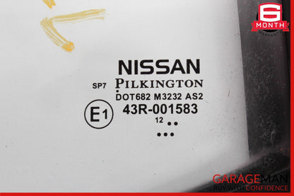 13-17 Nissan Leaf Rear Left Side Quarter Window Glass OEM