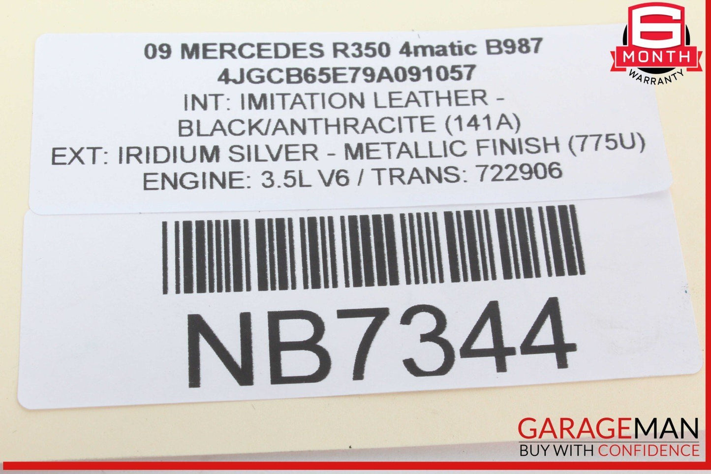 06-13 Mercedes W251 R350 4MATIC Panoramic Sunroof Sun Roof Motor 1648201442 OEM