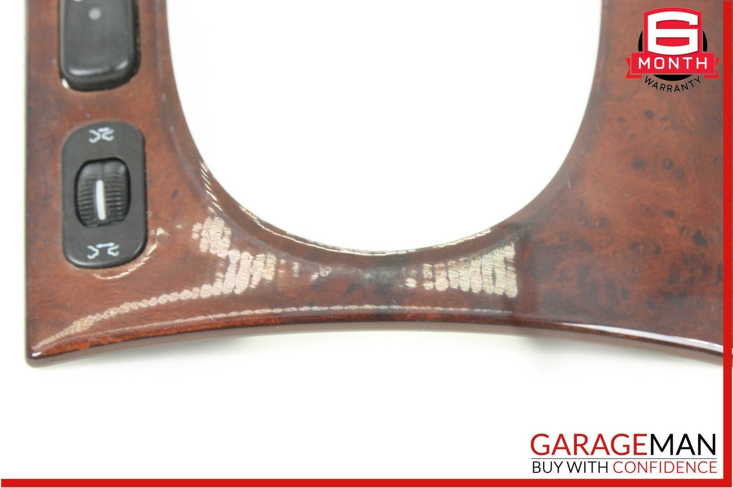 00-06 Mercedes W220 S55 AMG Center Console Shifter Bezel Trim Wood OEM