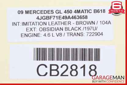 07-12 Mercedes X164 GL450 Rear Third 3rd Seat Row Power Folding Control Module