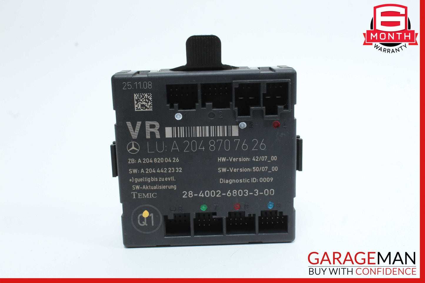 08-18 Mercedes W204 C63 AMG Front Right Passenger Side Door Control Module Unit