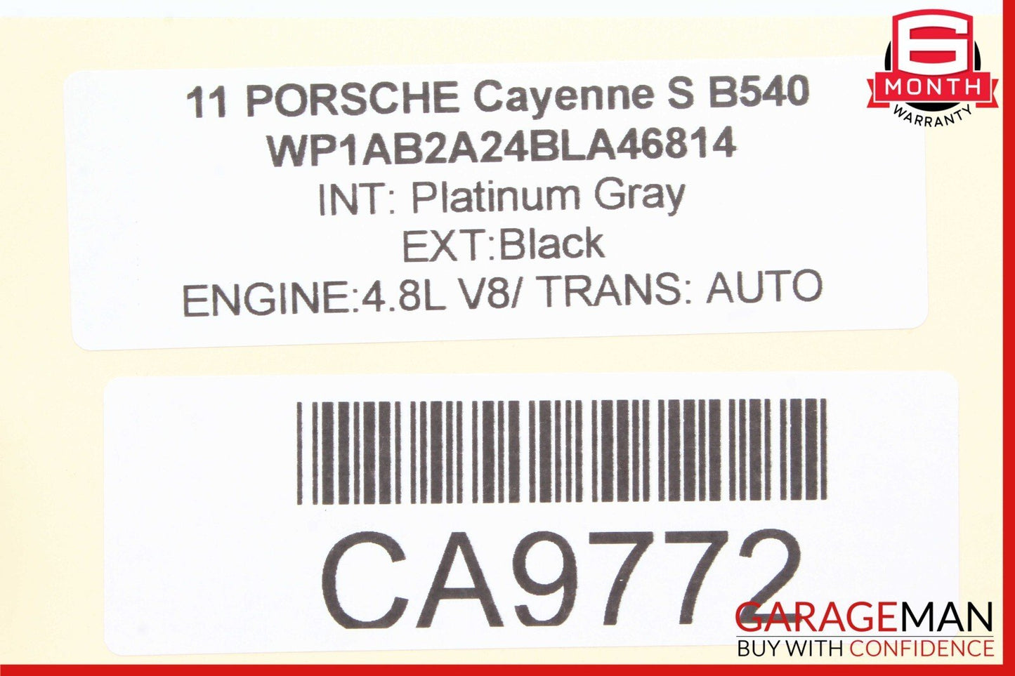 11-17 Porsche Cayenne S 958 Steering Column Trim Cover Black 7PP953519 OEM