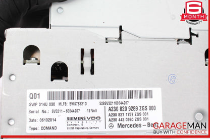 05-08 Mercedes R230 SL550 SL55 AMG Command Head Unit Radio Navigation CD OEM