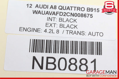12-15 Audi A8 Quattro Starter Motor 079911021D OEM