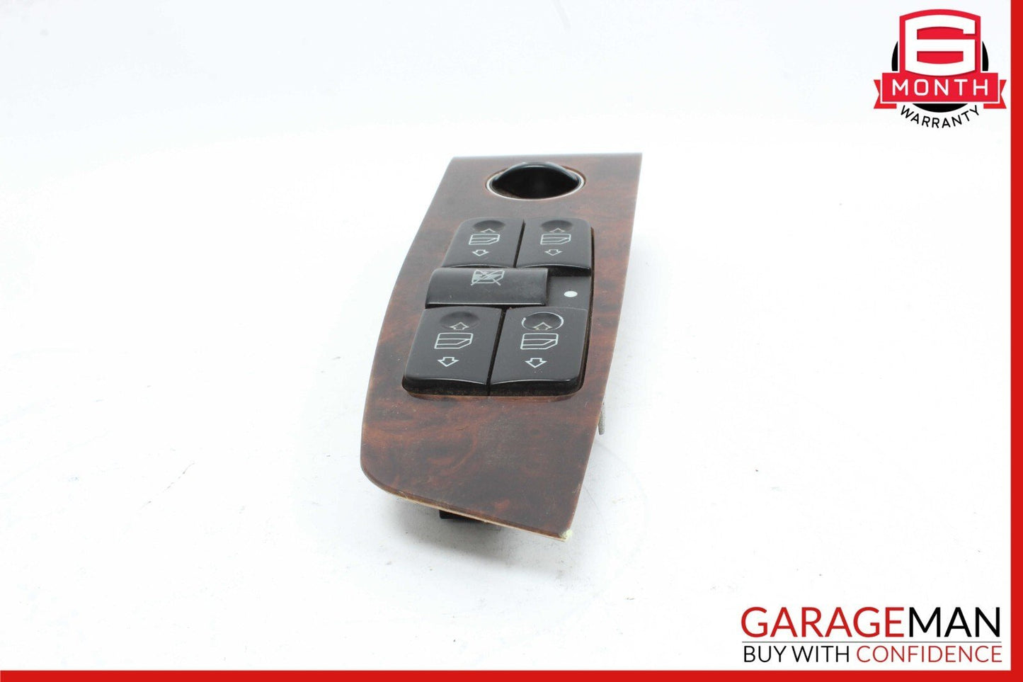 03-06 Mercedes W220 S600 Front Left Driver Side Master Window Switch Panel Wood