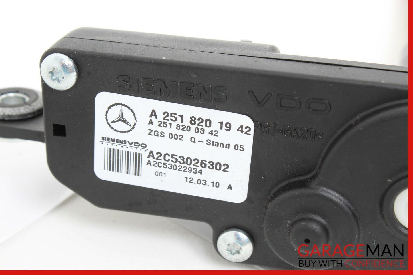 06-12 Mercedes W251 R350 R550 Rear Left Driver Side Quarter Glass Window Motor