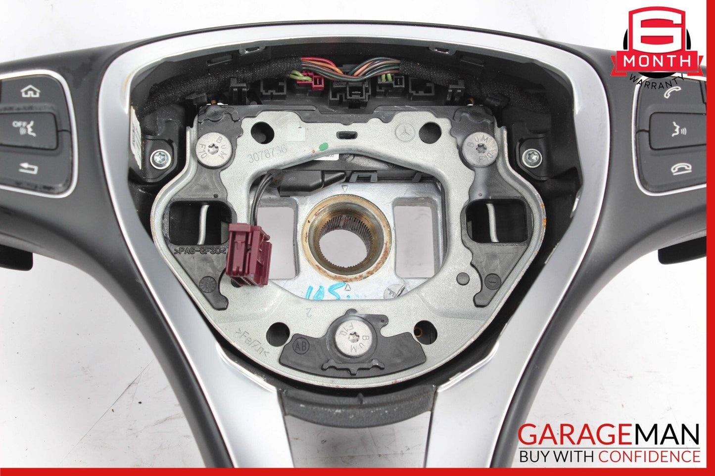 15-18 Mercedes W205 C300 C350e GLC300 Steering Wheel w/ Paddle Shifters Grey