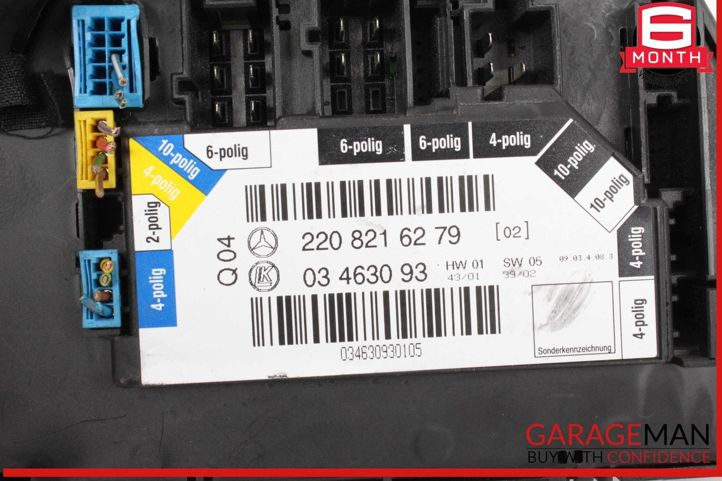 00-06 Mercedes W220 S430 S500 Rear Left Side Seat Door Control Module OEM