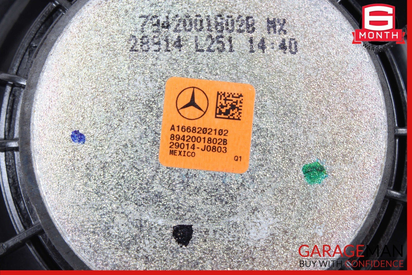 12-19 Mercedes W166 ML400 Rear Left or Right Door Sound Speaker 1668202102 OEM