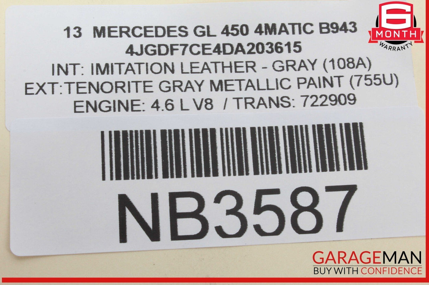 12-16 Mercedes X166 GL450 4MATIC ECU ECM Engine Control Module Unit OEM