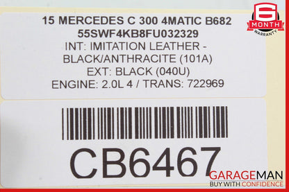 15-18 Mercedes W205 C300 AM/FM CD Player Radio Receiver Module Unit