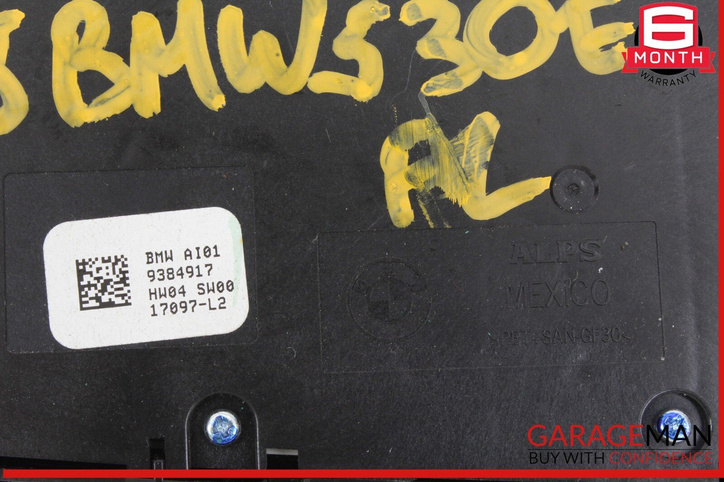 17-20 BMW 530E Front Left Driver Side Seat Power Control Switch 9384917 OEM