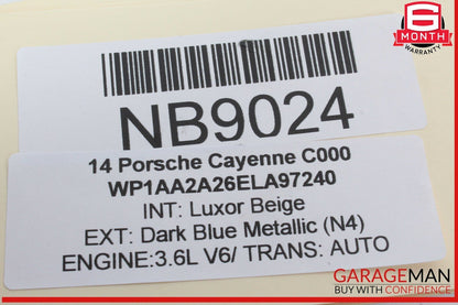 11-18 Porsche Cayenne 958 Rear Right Side Door Window Regulator Motor Unit OEM