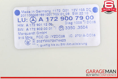 10-15 Mercedes W204 C250 Keyless Go Entry Control Module 1729007900 OEM