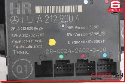 08-18 Merc edes W204 C250 Rear Right Side Door Control Module 2129004006 OEM