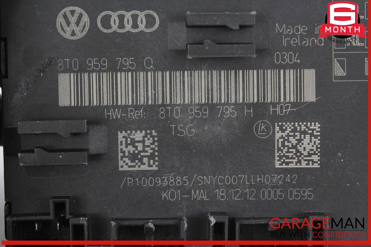 13-16 Audi A4 Rear Right Passenger Side Door Control Module Unit 8T0959795Q OEM