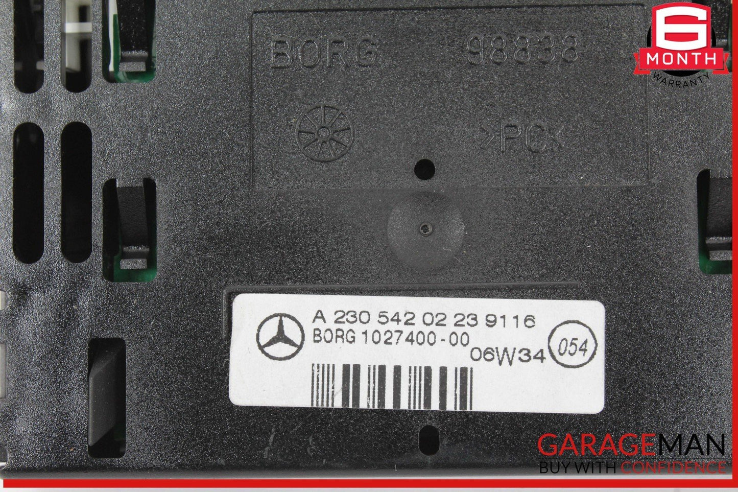 03-12 Mercedes R230 SL550 SL500 Rear Parktronic Buzzer Display PDC Black OEM