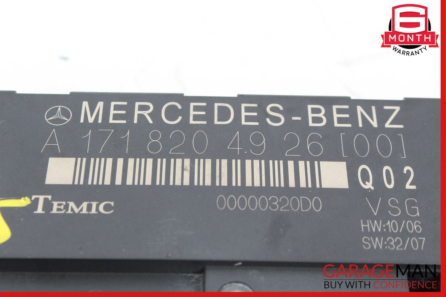 09-11 Mercedes R171 SLK350 SLK300 Convertible Roof Top Controller Module Unit