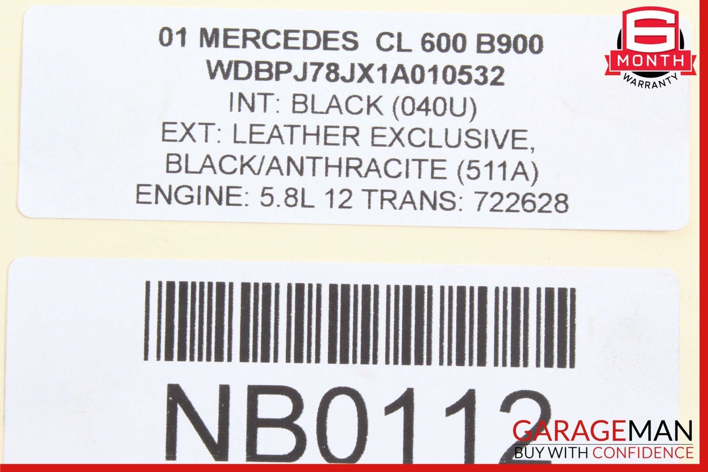 00-06 Mercedes-Benz CL600 W215 Upper Control Arm Left/Right 2203521005