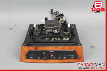 03-09 Mercedes W211 E350 CLS500 Hazard Light Door Lock Control Switch Dark Wood