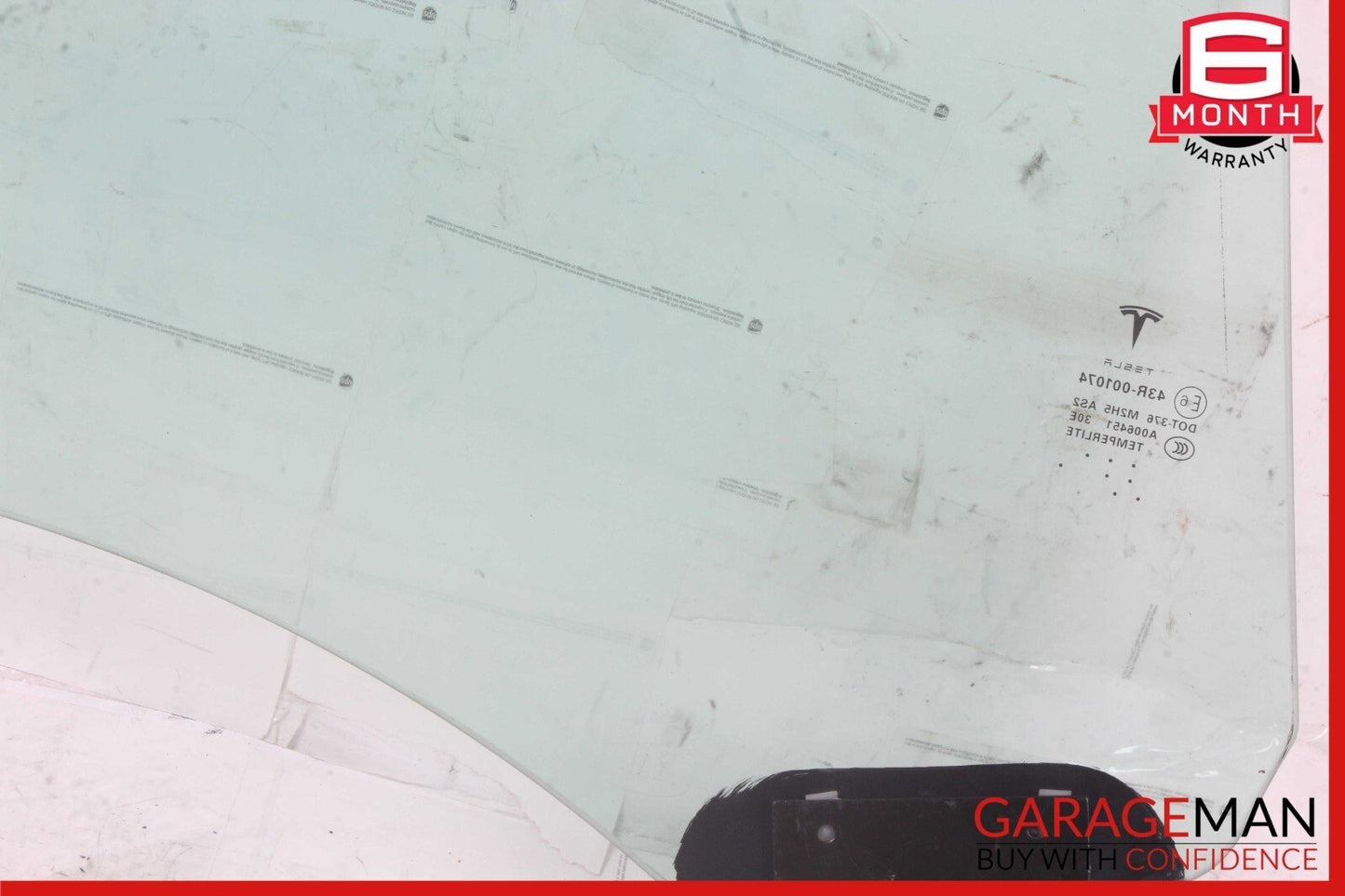 12-20 Tesla Model S Rear Left Driver Side Door Window Glass 43R-001074 OEM