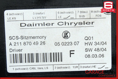 03-11 Mercedes CLS500 E550 GL450 Front Left Side Seat Control Module OEM