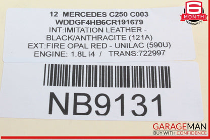 08-14 Mercedes W204 C250 C300 Rear Trunk Lid Tailgate Release Open Handle OEM