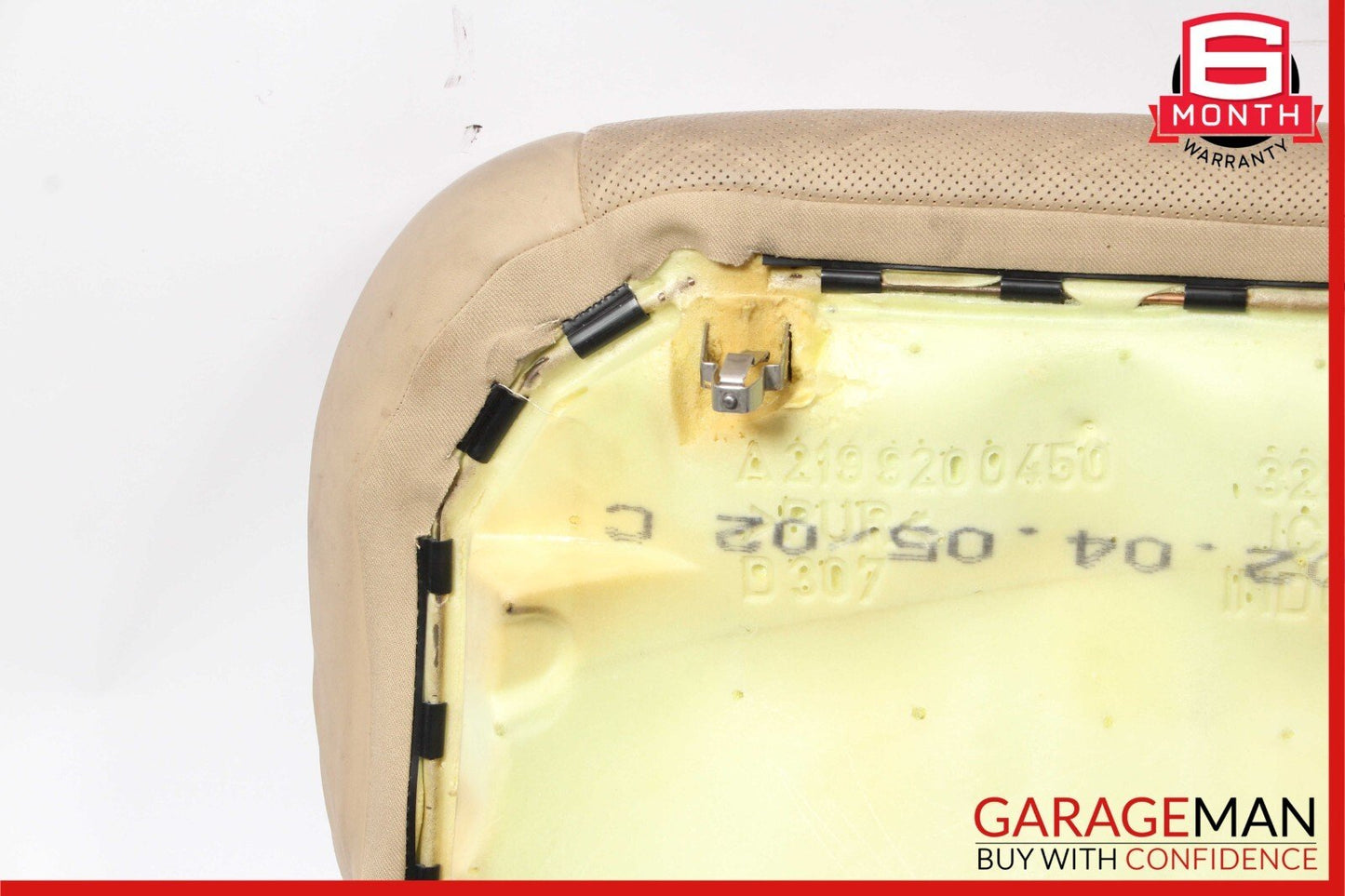 06-11 Mercedes W219 CLS500 Rear Right Side Lower Bottom Seat Cushion Brown