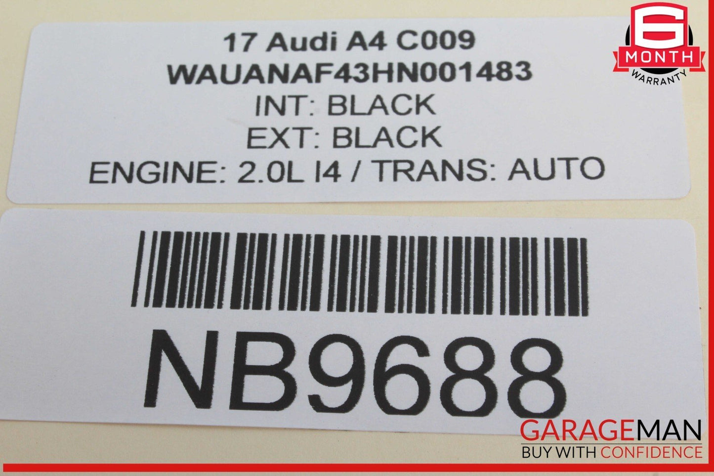 17-24 Audi A4 Quattro Front Right Passenger Side Window Regulator Motor OEM