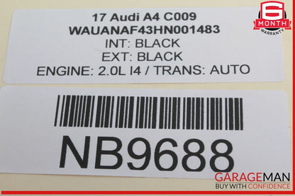 17-24 Audi A4 Quattro Front Right Passenger Side Window Regulator Motor OEM