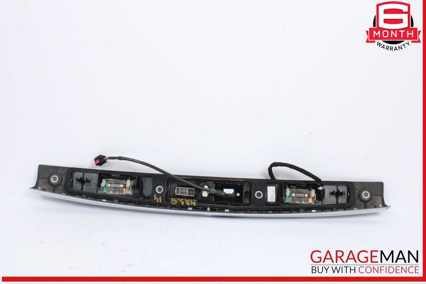 14-17 Maserati Quattroporte S Rear Trunk Lid Moulding Plate w/ Lights & Camera