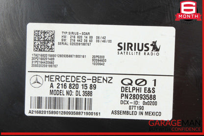 07-14 Mercedes W221 S550 SLK350 Sirius Satellite Radio Module Receiver OEM