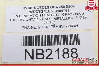 12-20 Mercedes X156 GLA250 Front Right Side Door Control Module Unit OEM