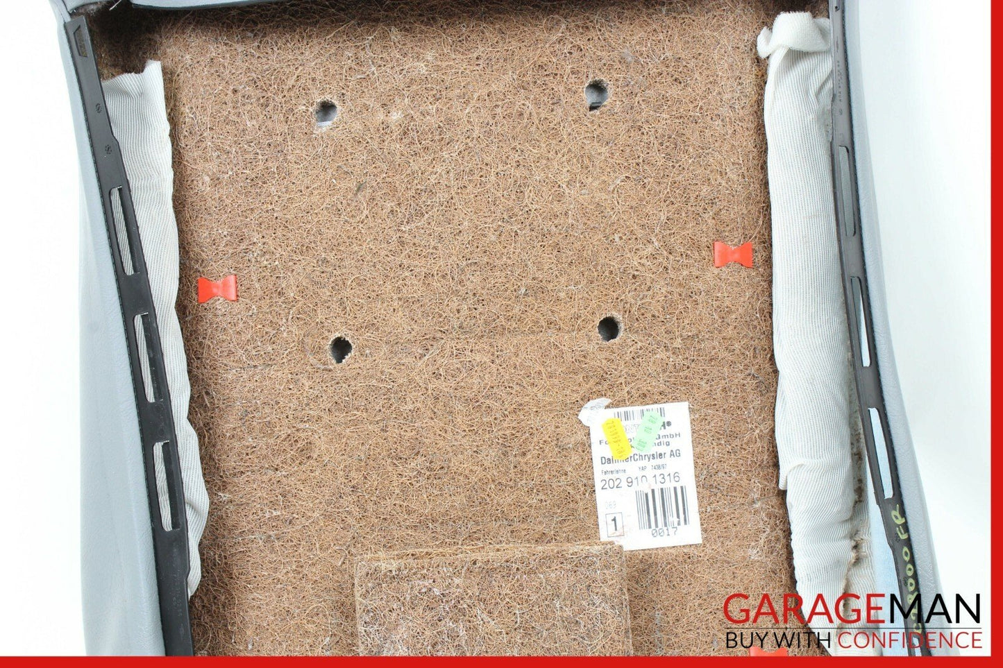 94-00 Mercedes W202 C280 Front Right Side Top Upper Seat Cushion Cover Gray OEM