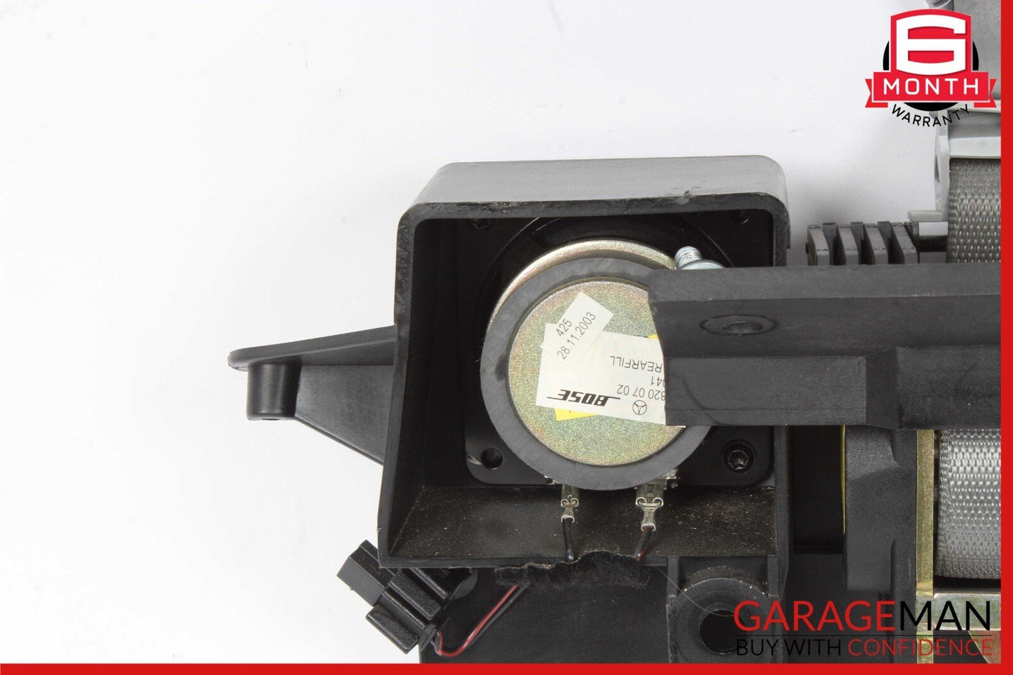 03-08 Mercedes R230 SL500 Rear Right Seat Belt Retractor Luggage w/ Speaker OEM