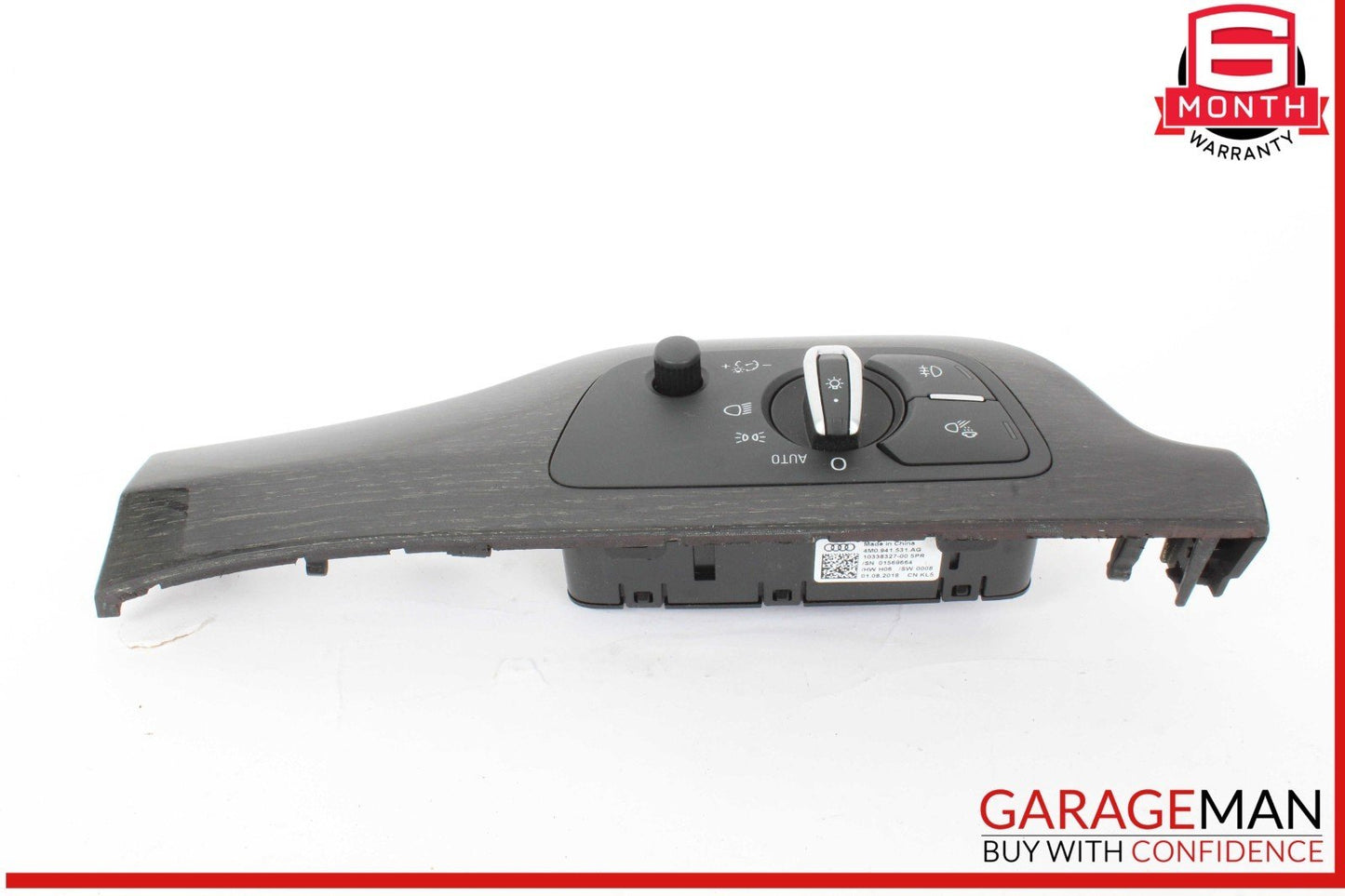 17-19 Audi Q7 Front Dash Trim w/ Head Light Lamp Control Switch 4M0941531AG OEM