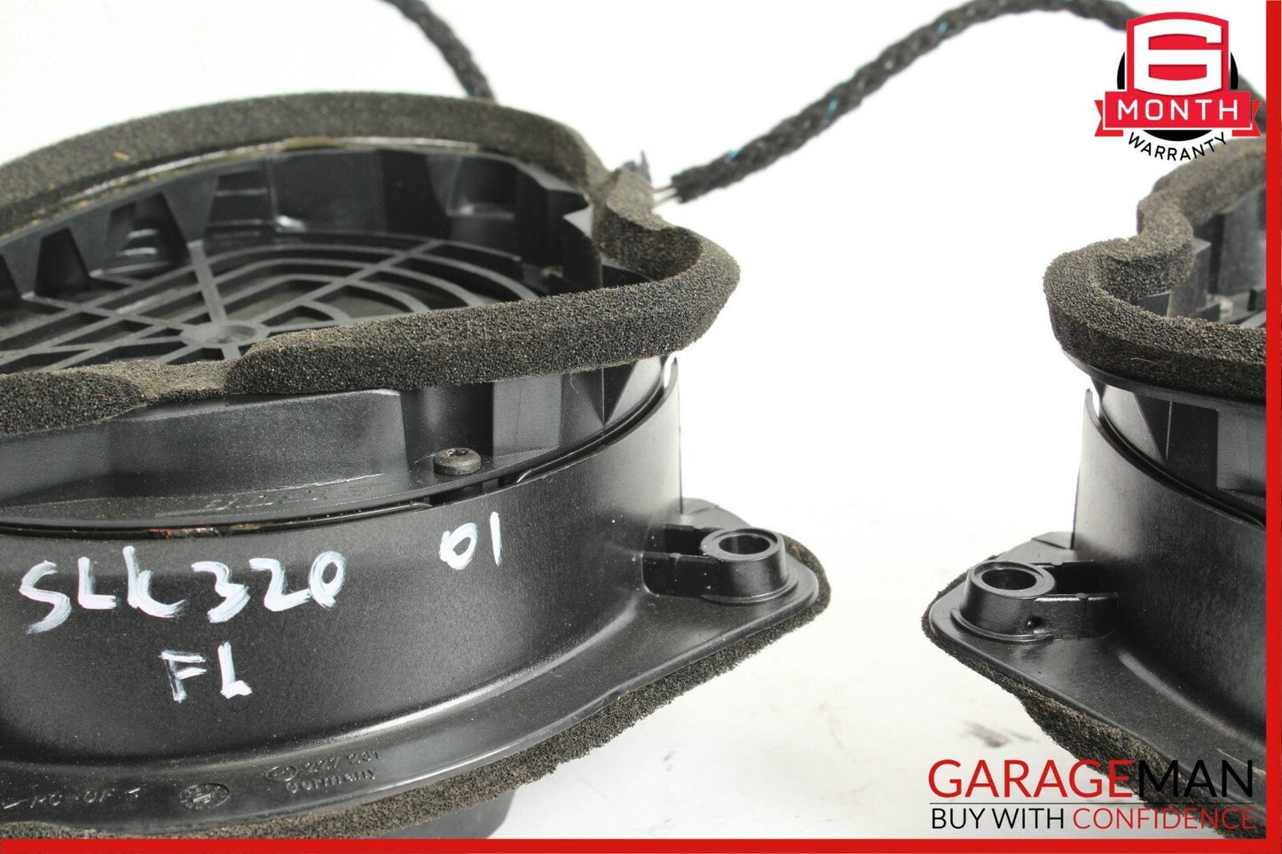 97-04 Mercedes R170 SLK320 Front Right & Left Side Door Sound Speakers Set of 2