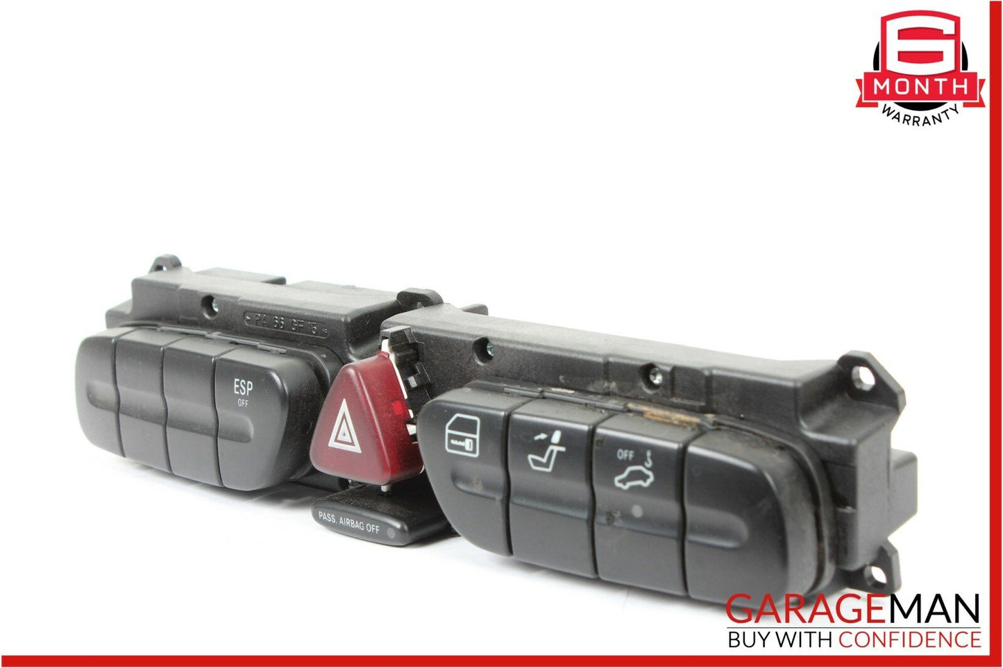 01-04 Mercedes CLK320 C240 Dashboard Dash Hazard Light Switch Controller Panel