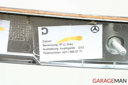 03-09 Mercedes W211 E350 E550 Dashboard Dash Left Molding Trim Wood 2116800771