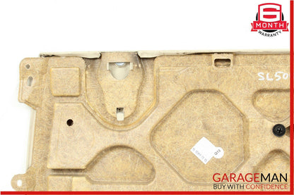 03-06 Mercedes R230 SL500 Rear Cargo Strap Luggage Trim Cover Panel Beige